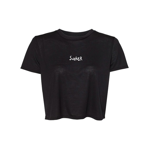 스웨커 호냥스 크롭탑 티셔츠 여성용 블랙